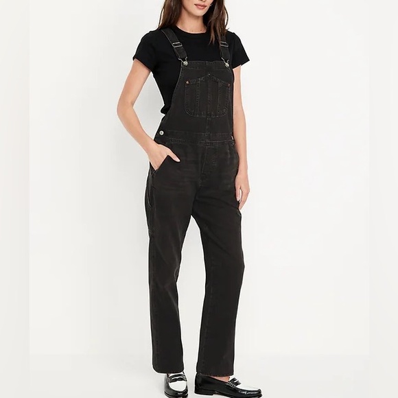 Old Navy Denim - Old Navy Straight Leg Overalls Black Womens size 6